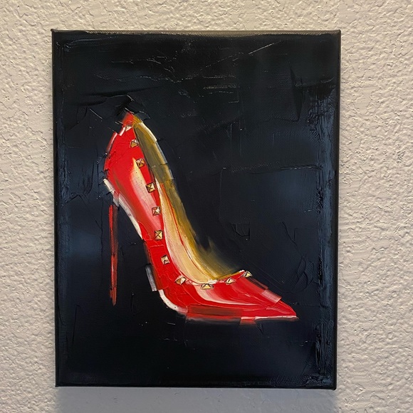 Valentino Other - Original oil painting “Valentino Ruby Slipper”